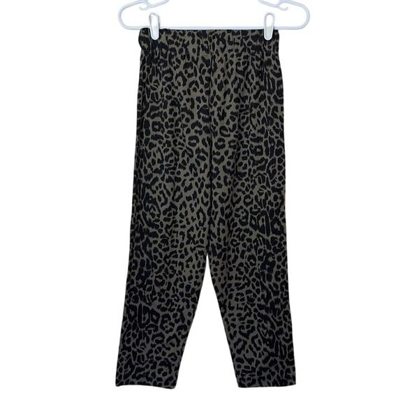 East River Clothing Co. Vintage Green Leopard Cheetah Top Pants Set Size L/M - Picture 10 of 15